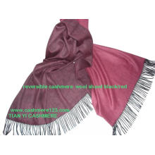 Cashmere Wool Blend Thin Reversible Shawl